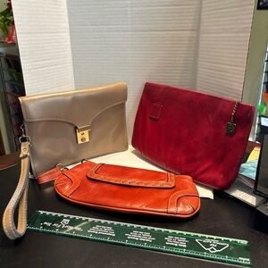 Tan Maroon Orange Clutch Lot